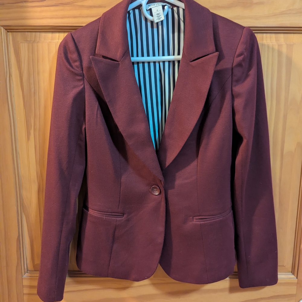 White House Black Market Rich Burgundy Blazer
